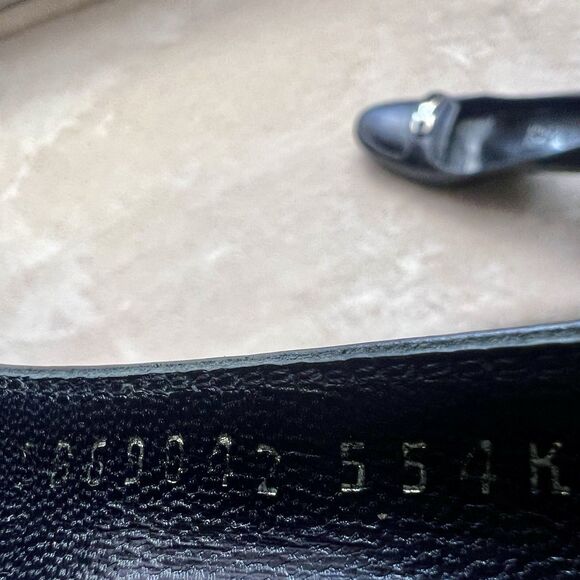 Salvatore Ferragamo Black Leather Heel Pump Women 7.5 AA Narrow Buckle Designer - Picture 13 of 16